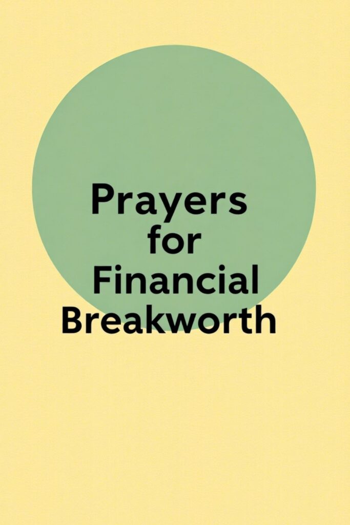 Prayers for Financial Breakthrough and Provision