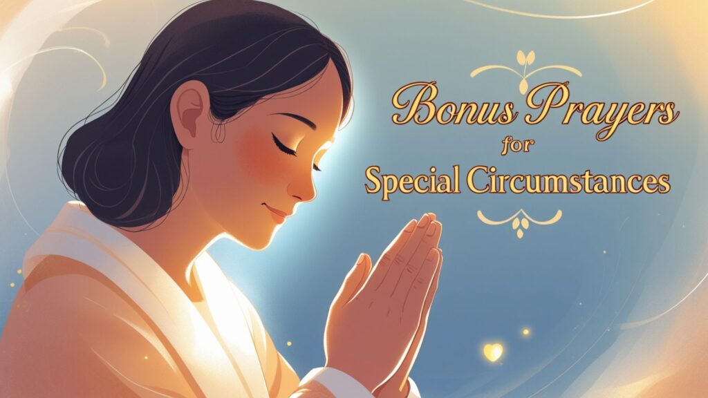 Bonus Prayers for Special Circumstances